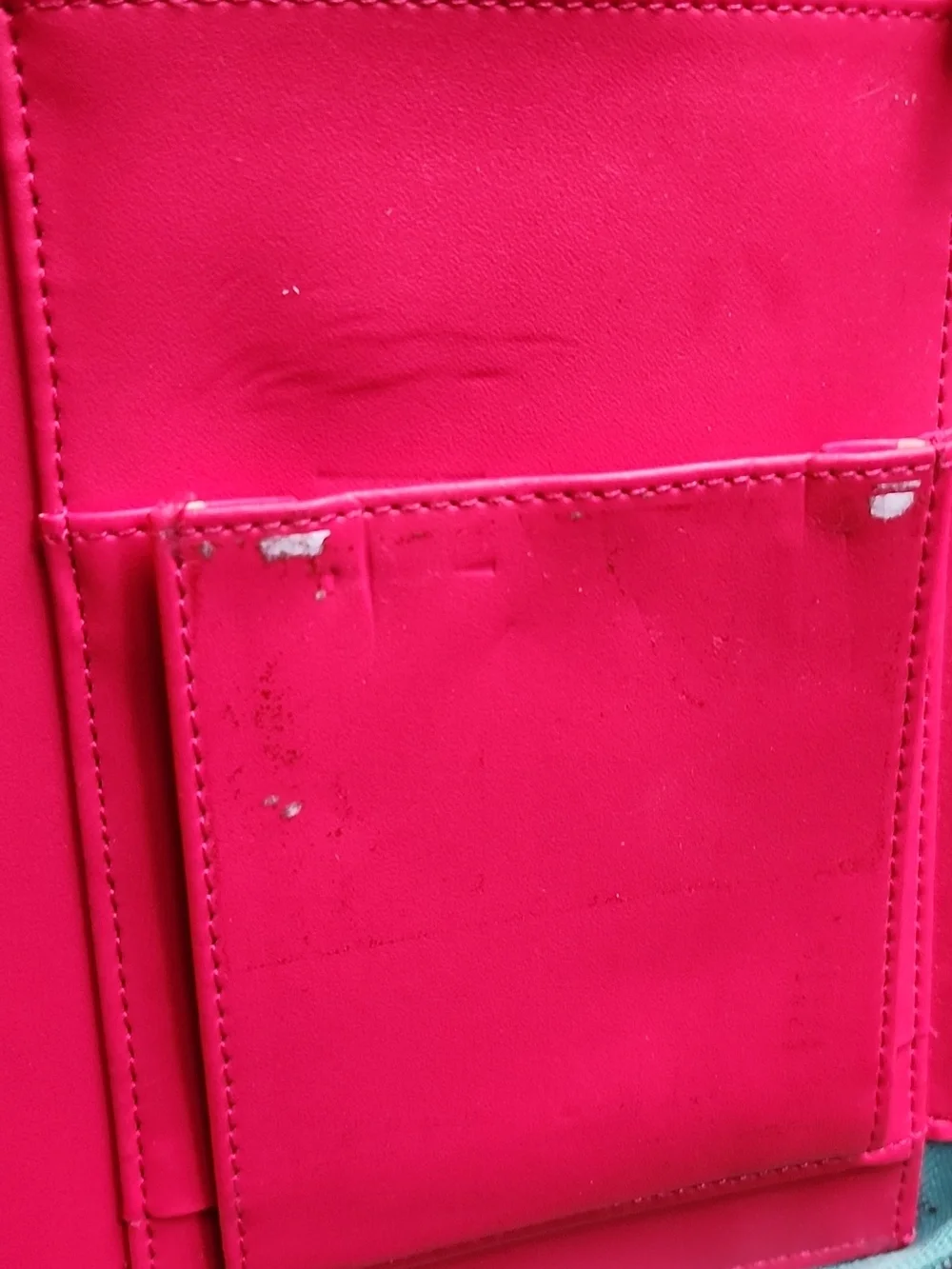 Baekgaard Teal Croc Embossed Leather Zipper Binder